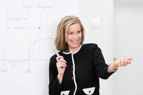 Beautiful motivated businesswoman — Stock Photo, Image