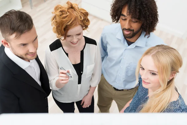 Business team busy working — Stock Photo, Image