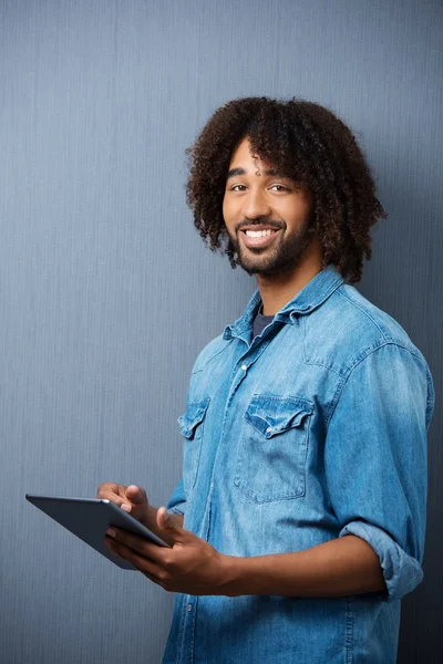 Friendly confident young African American man — Stock Photo, Image
