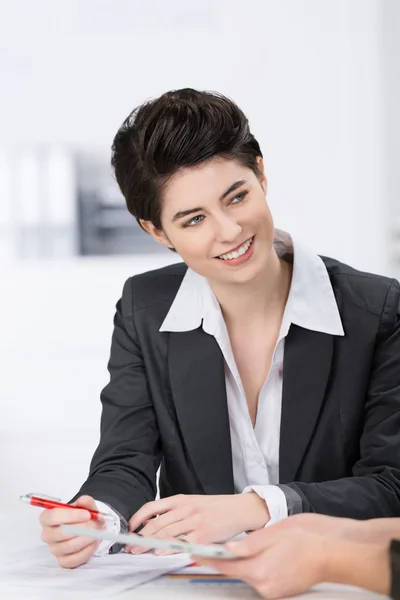 Beautiful businesswoman in meeting — Stock Photo, Image