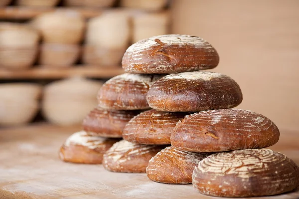 Stacked of breads — Stock Photo, Image