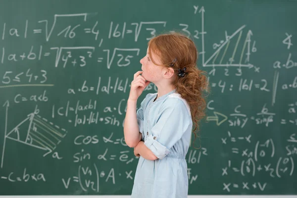 Girl in mathematics class Stock Image
