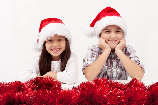 クリスマスの子供の笑顔 ロイヤリティフリーのストック写真