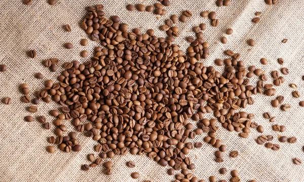coffee bean on the brawn background