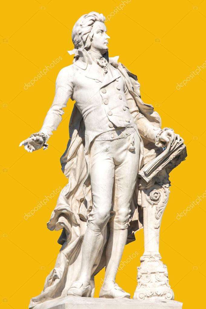 Statue of Wolfgang Amadeus Mozart in Vienna.