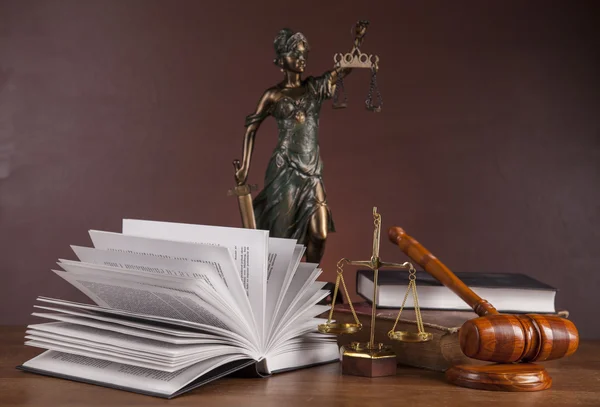 Theme of law and justice with ambient light — Stock Photo, Image