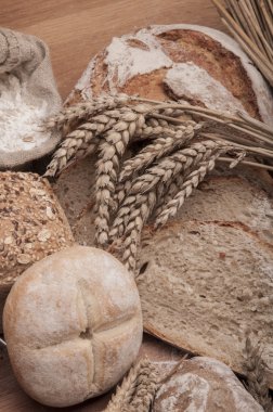 ekmek, rulo, ortam ışığı ile hububat