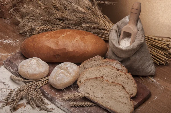Country theme with bread — Stock fotografie
