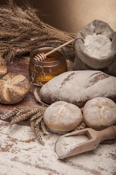 Tema do país com pão — Fotografia de Stock