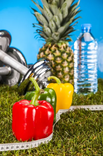 Zusammensetzung von Fitness, Fitness-Material — Stockfoto