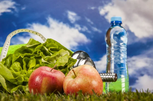 Colorful fitness composition — Stock Photo, Image