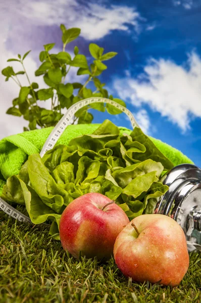 Composición fitness con, tema de salud — Foto de Stock