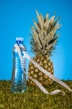 meyve ve sebze ile sağlık ve fitness kompozisyon