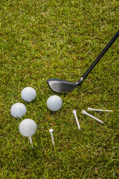 Profesionální golfové věci s trávou — Stock fotografie