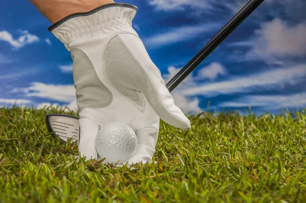 Tema golf con roba sportiva — Foto Stock