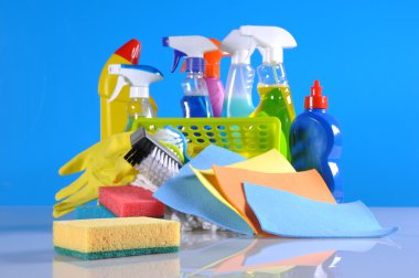 kavramı üzerinde doymuş mavi arka plan temizleme