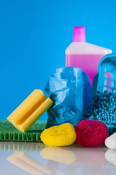 Cleaning objects on saturated background — Stock Photo, Image