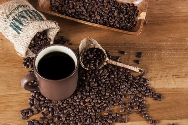 Koffie spullen, landelijke klimaat — Stockfoto