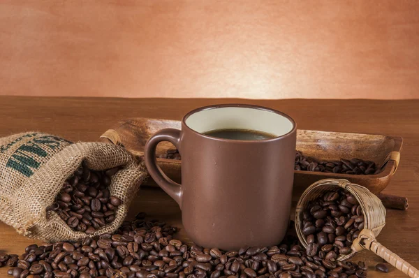 Traditionele, landelijke koffie set — Stockfoto