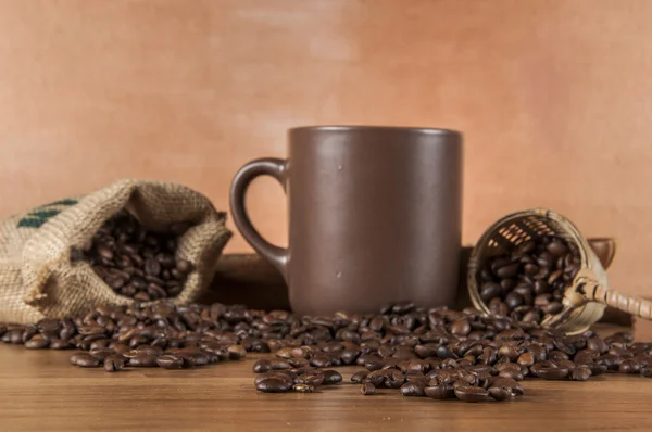 传统的农村咖啡具组 — 图库照片