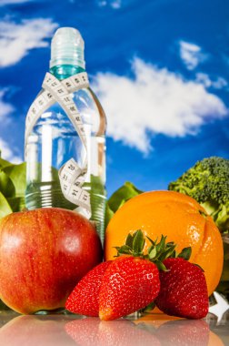 Fitness kompozisyon, canlı renkler