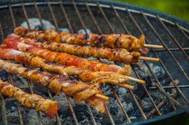 Barbekü doymuş kompozisyon