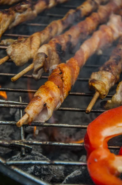 Tema de la parrilla de primavera, colores vivos —  Fotos de Stock