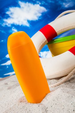 Yaz, tatil, güneşli ve renkli Tema