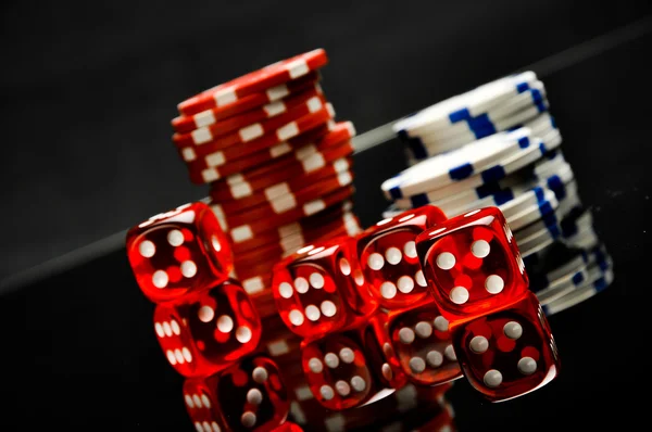 黒のテーマ ・ カジノ ・ ギャンブル — ストック写真