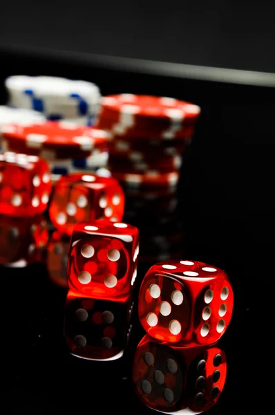 Μαύρο θέμα, τα καζίνο, τα τυχερά παιχνίδια — Φωτογραφία Αρχείου