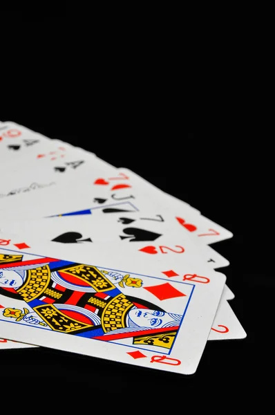 Composition od gambling, black background — Stock Photo, Image