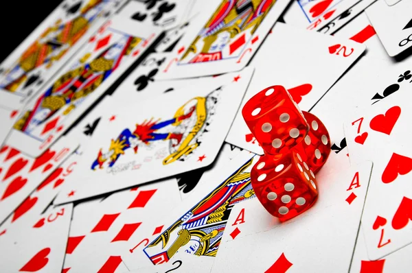 Samenstelling van casino spullen — Stockfoto