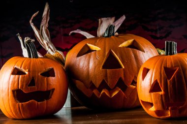 Scary halloween tema ile kabak