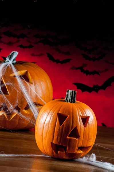 Хэллоуин тема тыквы — стоковое фото