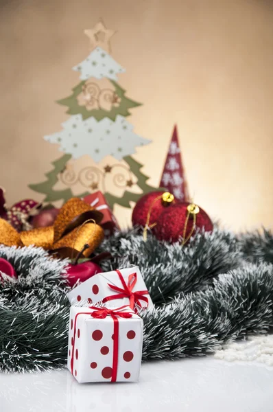 Christmas theme on white background — Stock Photo, Image