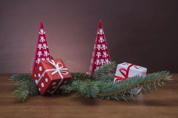 Coloridas decoraciones navideñas con atmósfera mágica —  Fotos de Stock