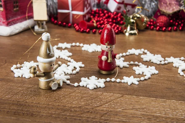 Winter decorations with Christmas stuff — Stock Photo, Image