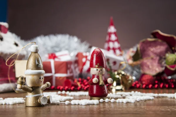 Winter decorations with Christmas stuff — Stock Photo, Image