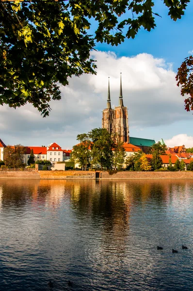 วันที่แดดสดใสที่สวยงามใน Wroclaw — ภาพถ่ายสต็อก