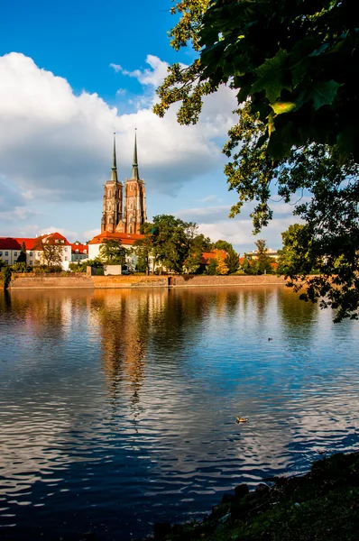 Gyönyörű napsütéses nap, Wroclaw — Stock Fotó