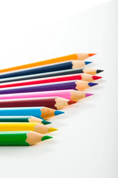 Lápis de madeira multicolor — Fotografia de Stock