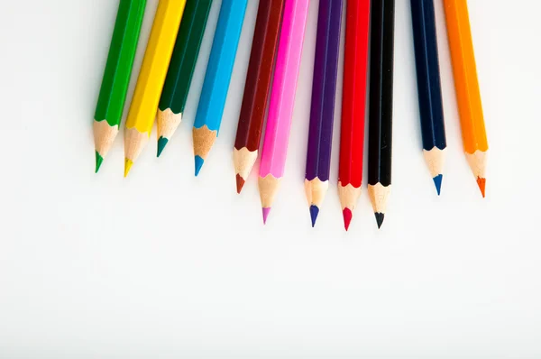 多色的木制铅笔 — 图库照片