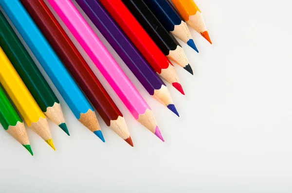 Többszínű fából készült ceruza — Stock Fotó