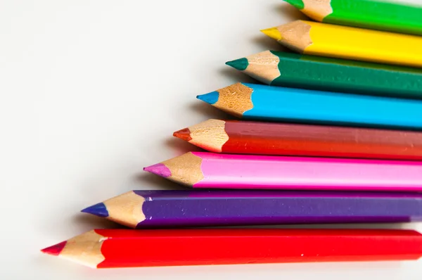 Vivid concept with wooden pencils — Stock Photo, Image