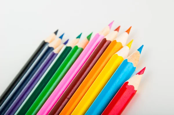 Vivid composition of color pencils — Stock Photo, Image