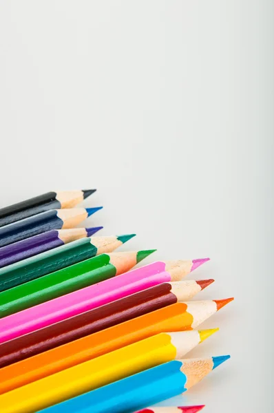 Vivid composition of color pencils — Stock Photo, Image