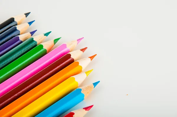 Levendige samenstelling van kleur potloden — Stockfoto