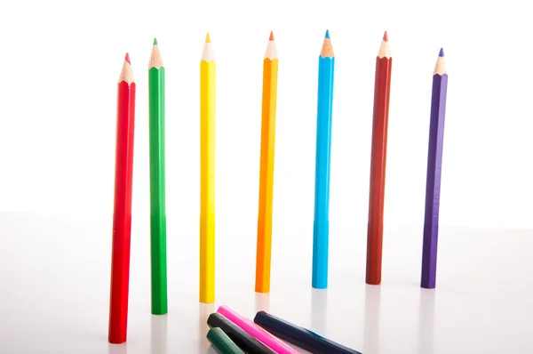 Bright composition of color pencils — Stock Photo, Image