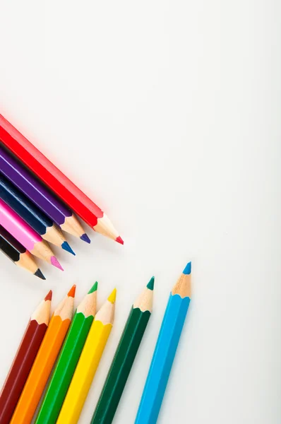 Vivid composition of color pencils — Stock Photo, Image