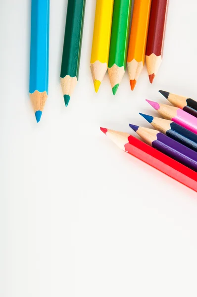 Levendige samenstelling van kleur potloden — Stockfoto